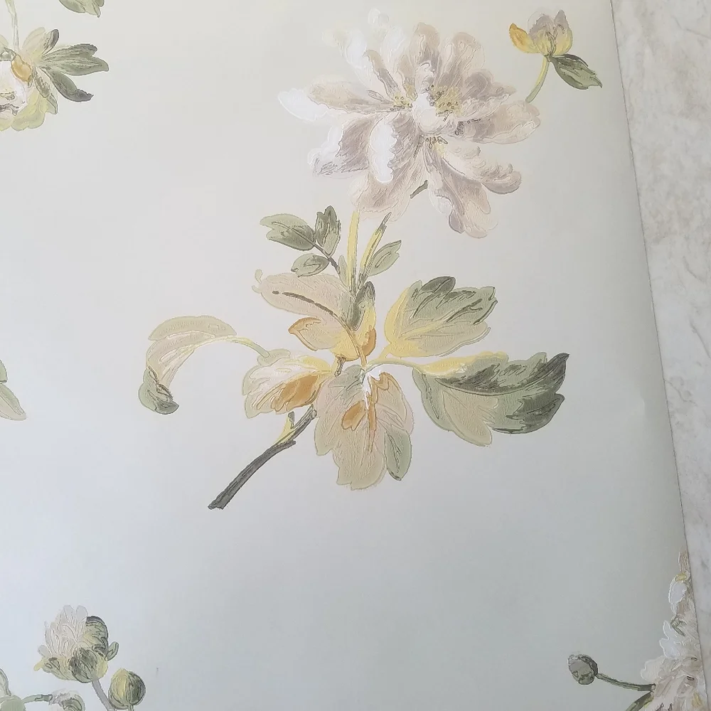 Wallpaper Handpainted Cream Rose